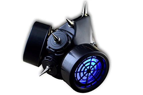 Spiked Cyber Goth Gas Mask - Image 4