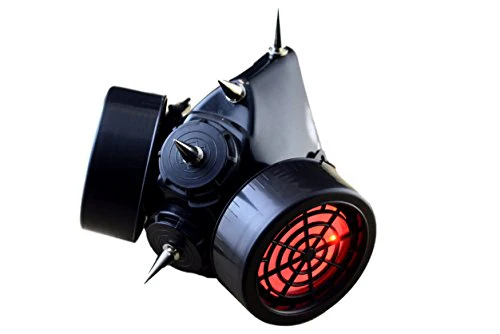 Spiked Cyber Goth Gas Mask - Image 8